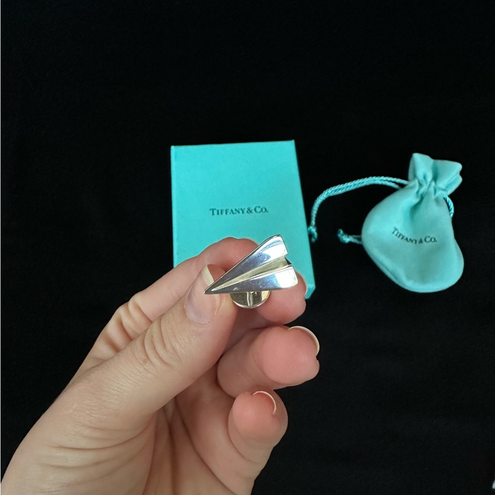 New Tiffany “paper airplane” sterling silver cufflinks.